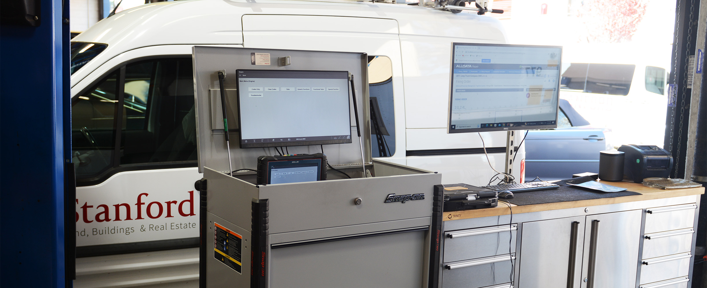 Auto diagnosis using sohisticated computerized diagnostic equipment.